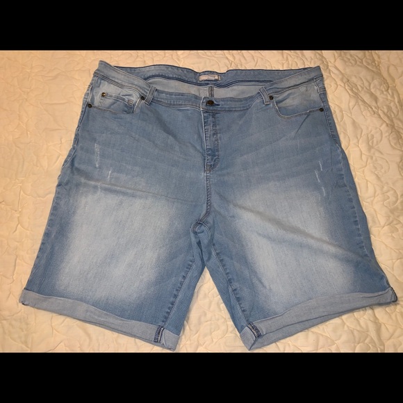 woman within denim shorts